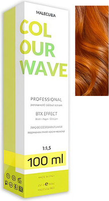 Крем-краска для волос Malecula Colour Wave тон 7.44 (100мл, интенсивный медный блонд)