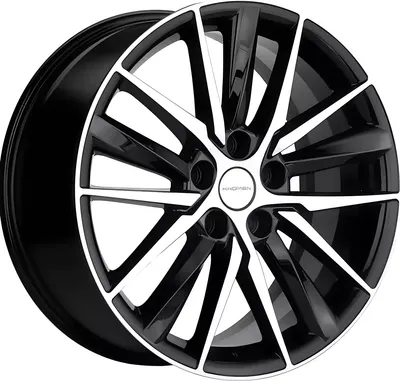 Литой диск Khomen KHW1807 Tugella/Jaguar XF 18x8" 5x108мм DIA 63.4мм ET 46мм (Black FP)