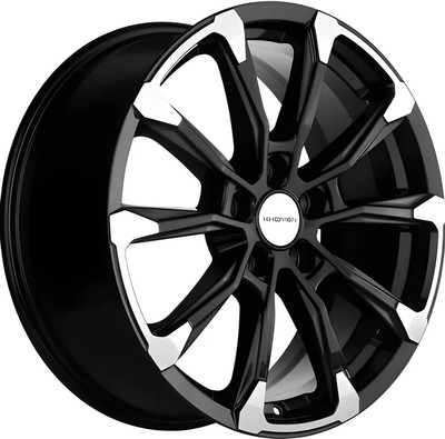 Литой диск Khomen KHW1808 Jac/Москвич 3 18x7.5" 5x108мм DIA 54.1мм ET 40мм (Black FP)