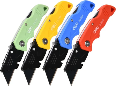 Нож строительный Deli Со сменными лезвиями / EDL006K-4