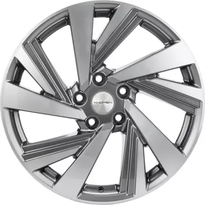 Литой диск Khomen KHW1801 Teana/X-trail 18x7.5" 5x114.3мм DIA 66.1мм ET 45мм (Gray FP)
