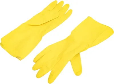 Перчатки хозяйственные Белая Кветка Латексные. Мягкость хлопка / 0103 (L)