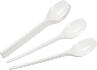 Набор одноразовых ложек Комус Стандарт / 863857 (100шт, белый)