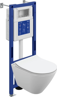 Унитаз подвесной с инсталляцией Cersanit City Smart DPL EO Slim + Aqua 40 Smart M LP / 69323