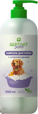 Шампунь для животных Septivit Pets Для собак с хлоргексидином (1л)