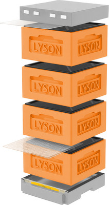 Улей Lyson Рута На 12 Рамок / KR124ORG (оранжевый/серый)