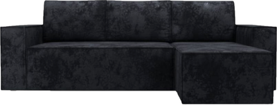 Диван угловой Sundays Home Лофт  (велюр плюш черный)