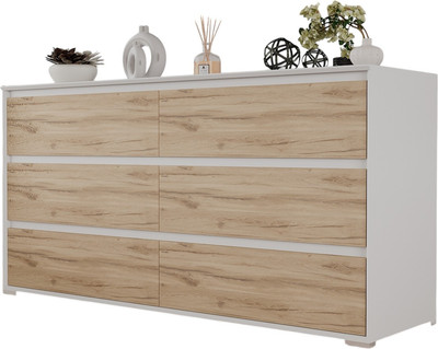 Комод Рэйгрупп Aleksa РГ-06-ВЕ ARG-6-ВЕ  (белый премиум/дуб элисон)