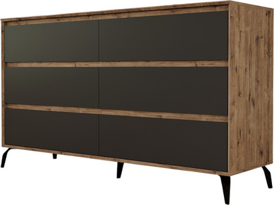 Комод Рэйгрупп Aleksa РГ-06-WKС ARG-6-WKС (дуб веллингтон/кобальт/черный)