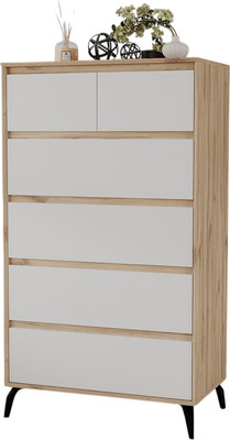 Комод Рэйгрупп Aleksa РГ-05-ЕВС ARG-5-EВС  (дуб элисон/белый премиум/черный)