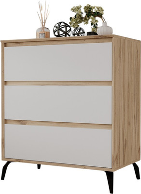 Комод Рэйгрупп Aleksa РГ-03-ЕВС ARG-3-EВС (дуб элисон/белый премиум/черный)