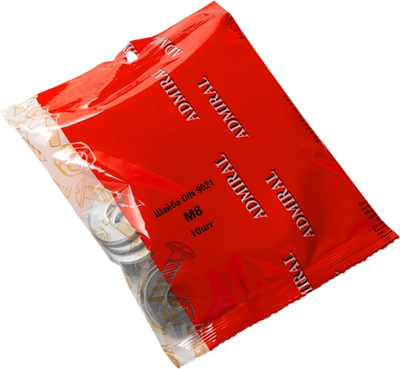 Шайба Admiral Увеличенная DIN 9021 М8 Zn (10шт)