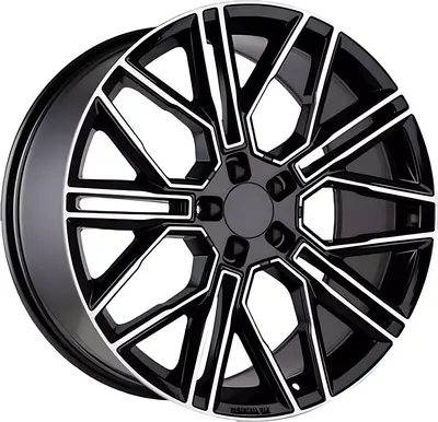 Литой диск Khomen KHW2101 Front 21x9.5" 5x112мм DIA 66.6мм ET 37мм (Black FP)