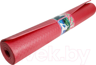 Коврик для йоги и фитнеса ZEZ Sport 90190 (красный)