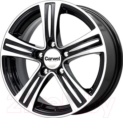 Литой диск Carwel Лямбда 15x6" 5x100мм DIA 57.1мм ET 38мм Алмаз черный