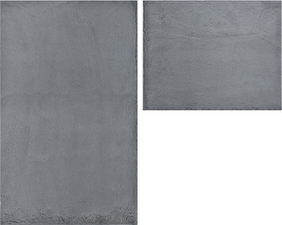 Набор ковриков для ванной и туалета Gokyildiz Fluffy 50x80+40x50 (Anthracite)