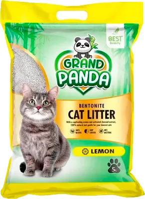 Наполнитель для туалета GRAND PANDA Бентонитовый Лимон (5л)