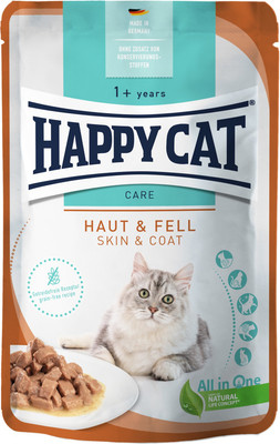 Влажный корм для кошек Happy Cat Care Meat in Sauce Haut & Fell (20х85г)