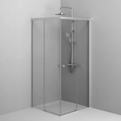 Душевой уголок AM.PM X-joy 90x90 / W94G-403-9090-MT1K (серебристый/прозрачное стекло)