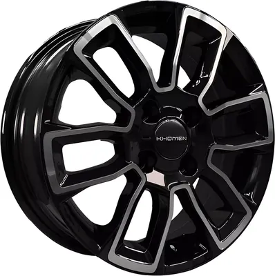 Литой диск Khomen KHW1406 Lada Granta 14x5.5" 4x98мм ET 35мм DIA 58.5мм (Black FP)