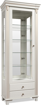 Шкаф с витриной ФорестДекоГрупп Бьянка 1 дверный (левый)