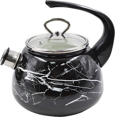 Чайник со свистком КМЗ Черный мрамор 43615-103/4.01-У1ЧрЧРМ (черный мрамор)