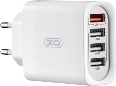 Адаптер питания сетевой XO 1USB QC3.0+3USB 2.4A Lightning L100