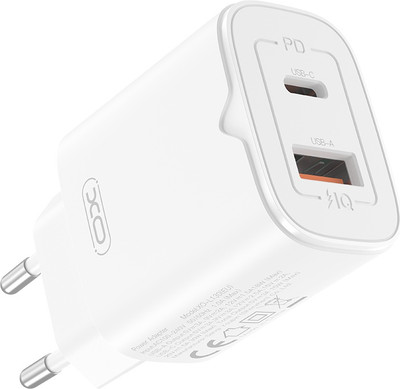 Адаптер питания сетевой XO L130 PD30W/QC18W 1USB-C+1USB-A