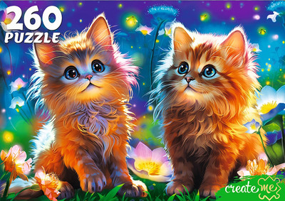 Пазл РЫЖИЙ КОТ Волшебные котята / ПУ260-7722 (260эл)