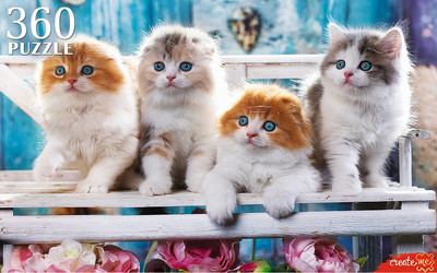 Пазл РЫЖИЙ КОТ Четыре котенка / ШТП360-4700 (360эл)