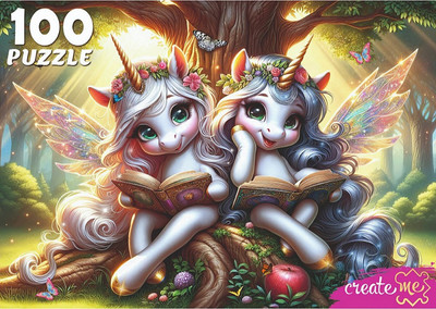 Пазл РЫЖИЙ КОТ Единороги за чтением / УК100-0234 (100эл)