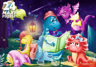 Пазл РЫЖИЙ КОТ Мир Динозавров / П24-7731 (24эл)