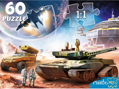 Пазл РЫЖИЙ КОТ Военная техника / П60-6977 (60эл)