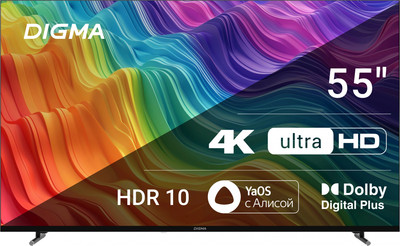 Телевизор Digma 55" DM-LED55UBB33 (черный)