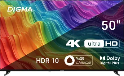 Телевизор Digma 50" DM-LED50UBB33 (черный)