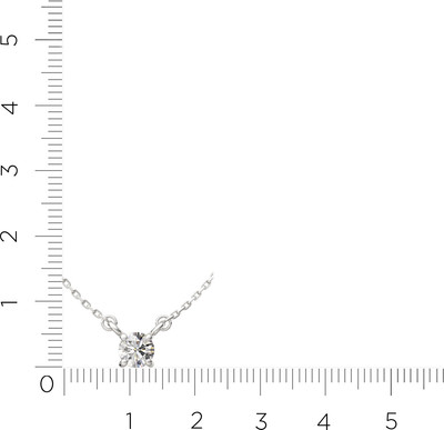 Колье из серебра ZORKA 0550235 (40см, с фианитом)