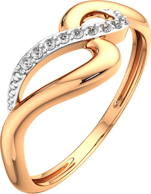Кольцо из розового золота ZORKA 2101257.14K.R.ZZ (р.18, с фианитами)