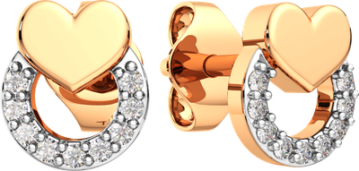 Серьги из розового золота ZORKA 3101176.14K.R.ZZ (с фианитами)