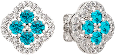 Серьги из серебра ZORKA 03101571.ZZ (с аквамарином и фианитами)
