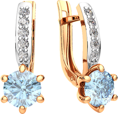 Серьги из розового золота ZORKA 3S40252.14K.R (с топазами и фианитами)
