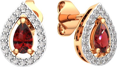 Серьги из розового золота ZORKA 3S50209.14K.R.ZZ (с гранатами и фианитами)