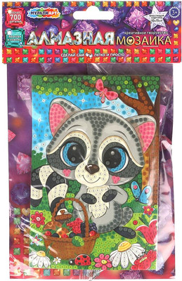 Набор алмазной вышивки MultiArt Енотик / AM10X15-113794