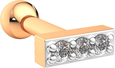 Пирсинг из розового золота ZORKA 710032.14K.R.ZZ (с фианитами)