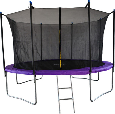 Батут GoUP Elite 12FT (с сеткой и лестницей, фиолетовый)