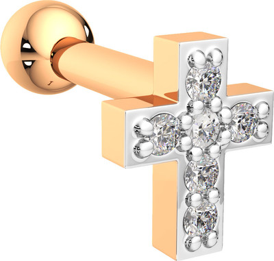 Пирсинг из розового золота ZORKA 710042.14K.R.ZZ (с фианитами)