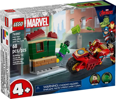 Конструктор Lego Super Heroes Железный человек на мотоцикле и Халк 76287
