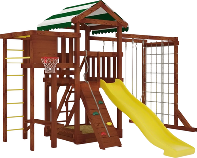 Игровой комплекс Савушка Мастер-4 4 сезона / СМ-04М(4С) (махагон)