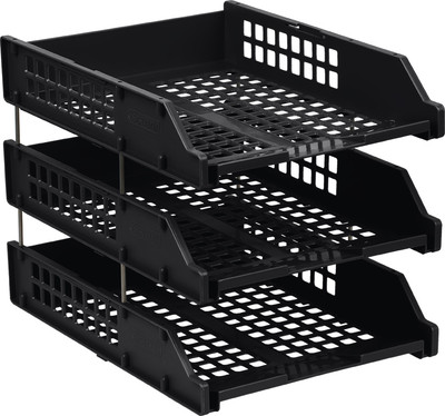 Лоток для бумаг Стамм Strong / ЛТГ-63795 (черный, 3шт)