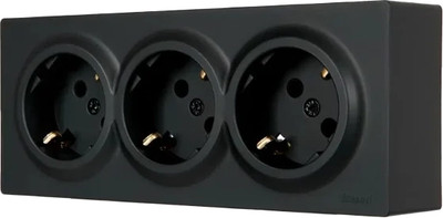 Розетка Lezard Leto 752-4200-127BUP (черный бархат)