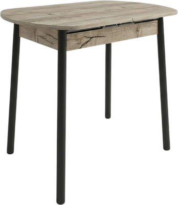 Обеденный стол ВВР Кэлли раздвижной (дуб крафт серый/черный)